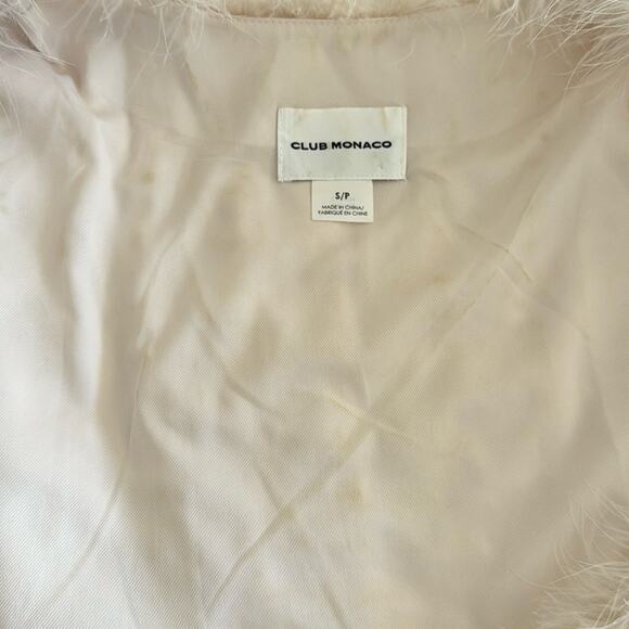 Club Monaco Light Pink Feather Party Vest Size Small - Picture 6 of 8